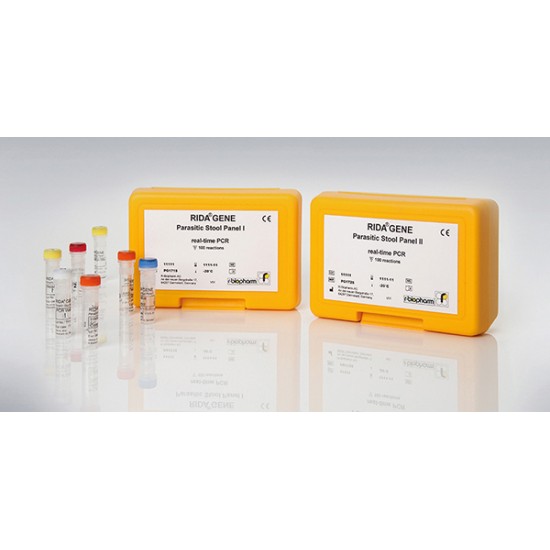 RIDA®GENE Parasitic Stool Panel I - 100 Reaktionen (qualitative detection and differentiation of Giardia lamblia, Cryptosporidium spp., Entamoeba histolytica and Dientamoeba fragilis)